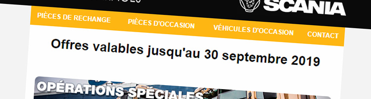 Offres de rentrée SCANIA jusqu’au 30 septembre